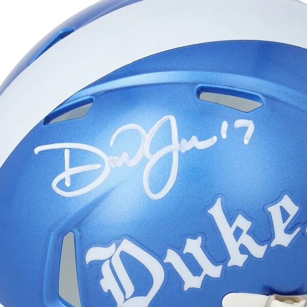 Daniel Jones Signed Duke Blue Devils Mini Helmet | Riddell Gothic Speed