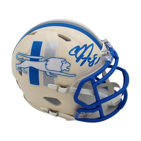 Calvin Johnson Signed Detroit Lions Speed Retro Mini Helmet | Authenticated