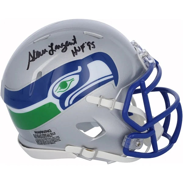 1983-2001 Steve Largent Signed Seahawks Mini Helmet | HOF 95 Inscription