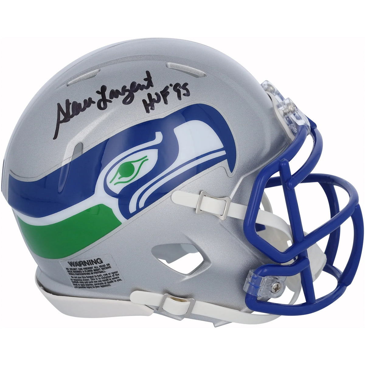 1983-2001 Steve Largent Signed Seahawks Mini Helmet | HOF 95 Inscription