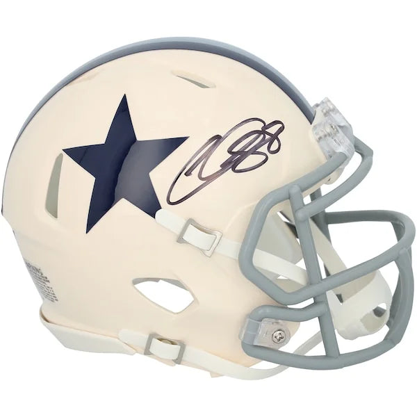 CeeDee Lamb Signed Riddell Retro Speed Mini Helmet | Dallas Cowboys