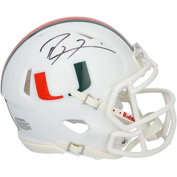 Ray Lewis Signed Miami Hurricanes Riddell Speed Mini Helmet | Authenticated