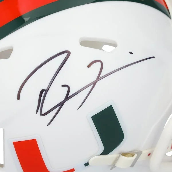 Ray Lewis Signed Miami Hurricanes Riddell Speed Mini Helmet | Authenticated