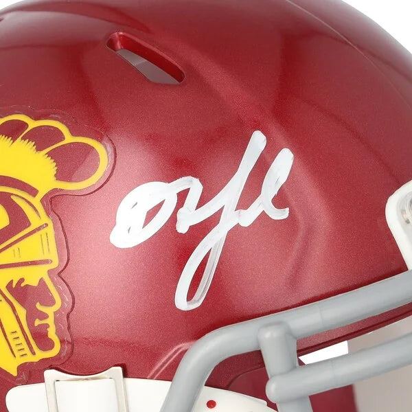 Drake London Signed USC Trojans Mini Helmet | Riddell Speed