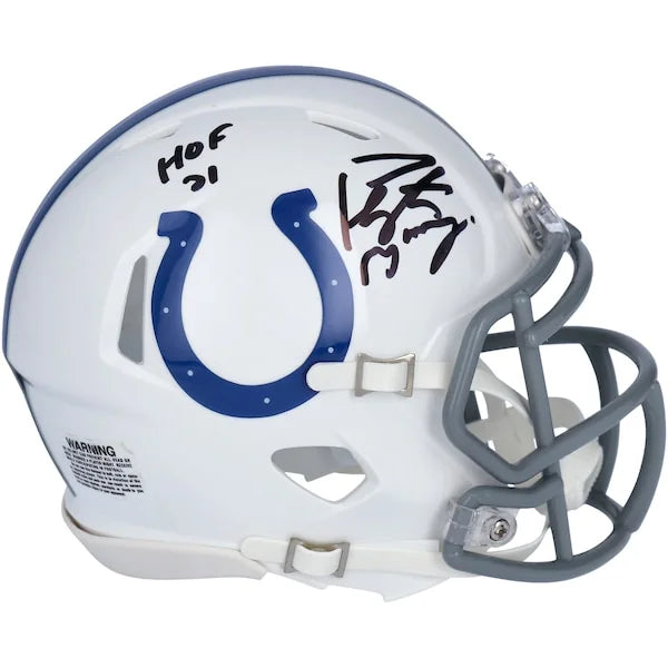 Peyton Manning Signed Riddell Speed Mini Helmet | HOF 21 Inscription
