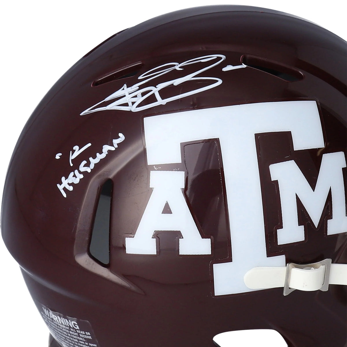 Johnny Manziel Signed Texas A&M Mini Helmet | Heisman Inscription