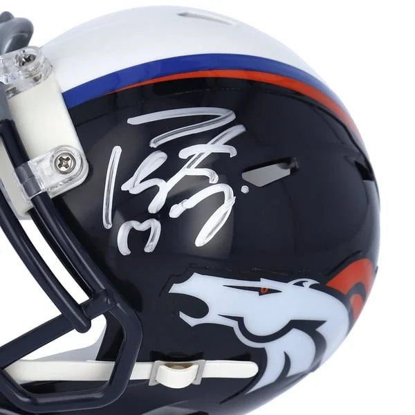 Peyton Manning Signed Colts & Broncos Half & Half Mini Helmet | WMHLTMA0409