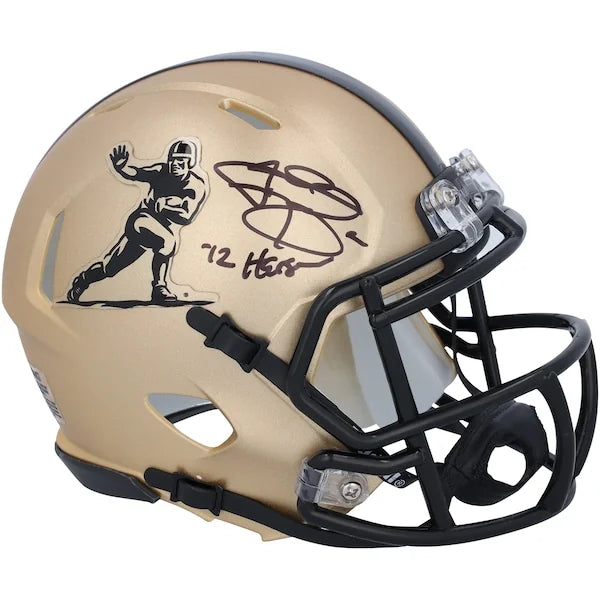 Johnny Manziel Signed Texas A&M Heisman Mini Helmet | 2023 Gold Riddell
