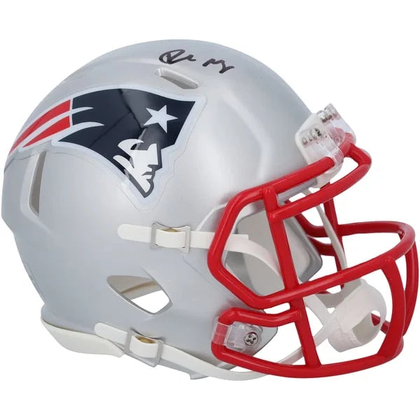 Drake Maye Signed Patriots Riddell Speed Mini Helmet | Authenticated | WMHLTMA0487
