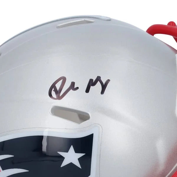 Drake Maye Signed Patriots Riddell Speed Mini Helmet | Authenticated | WMHLTMA0487