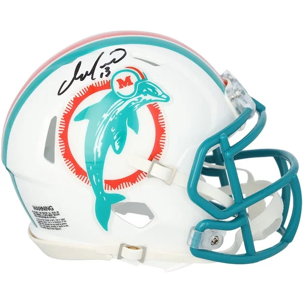 Dan Marino Signed Dolphins Throwback Mini Helmet | 1997-2012