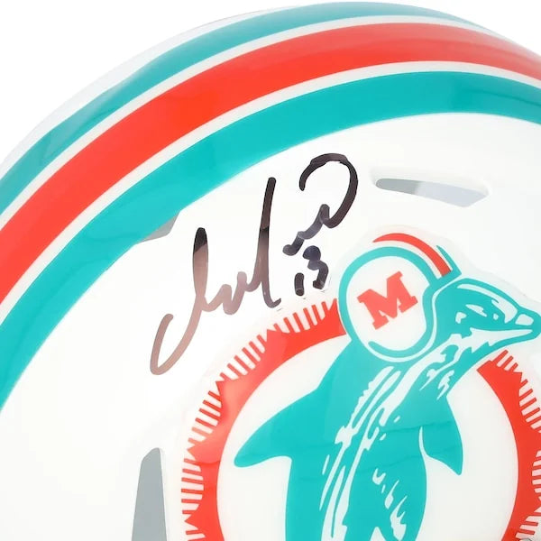 Dan Marino Signed Dolphins Throwback Mini Helmet | 1997-2012