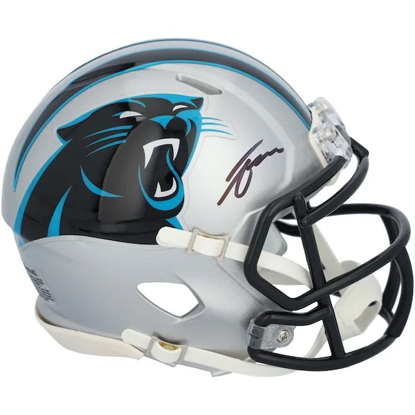 Tetairoa McMillan Signed Panthers Mini Helmet | Authenticated