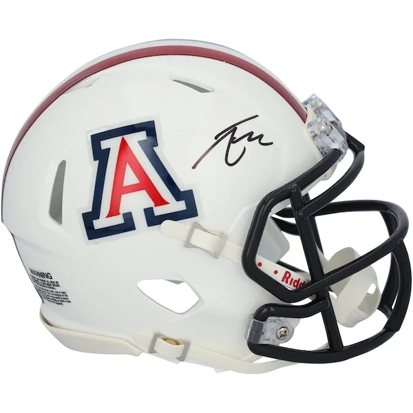 Tetairoa McMillan Signed Arizona Wildcats Mini Helmet | Riddell Speed