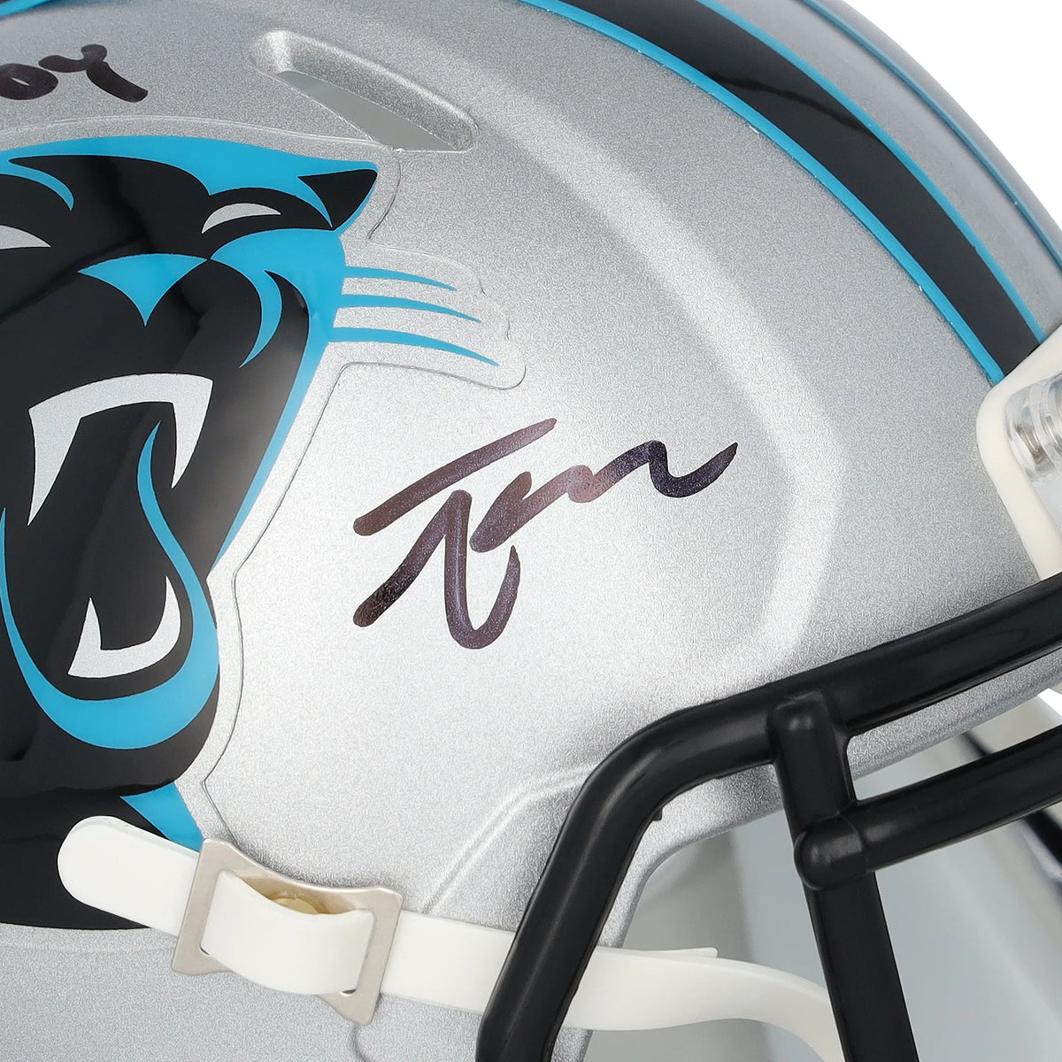 Tetairoa McMillan Signed Panthers Mini Helmet | 25 NFL OROY Inscription