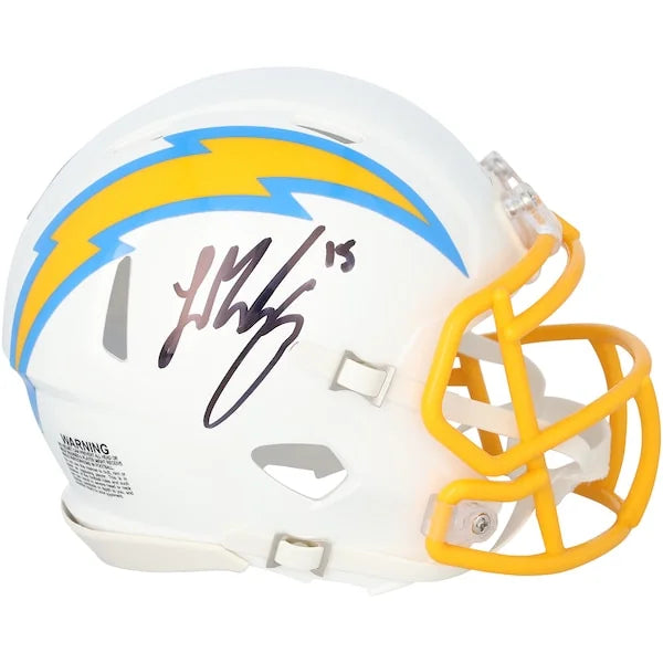 Ladd McConkey Signed Chargers Riddell Speed Mini Helmet | Authenticated