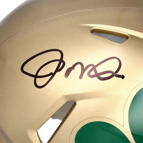 Joe Montana Signed Notre Dame Riddell Mini Helmet | Authenticated