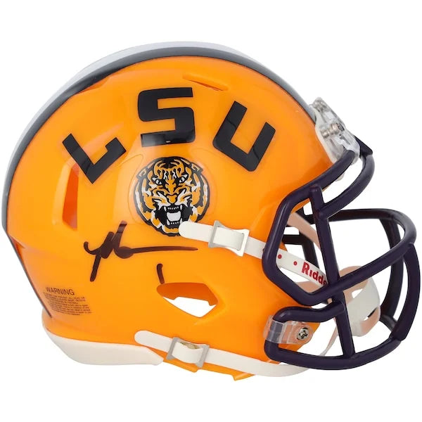 Malik Nabers Signed LSU Tigers Riddell Speed Mini Helmet | Authenticated