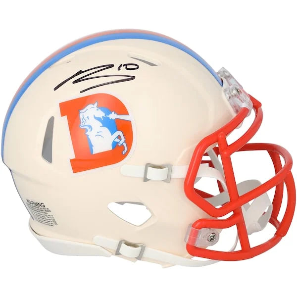 Bo Nix Signed Denver Broncos Riddell Retro Speed Mini Helmet | Authenticated