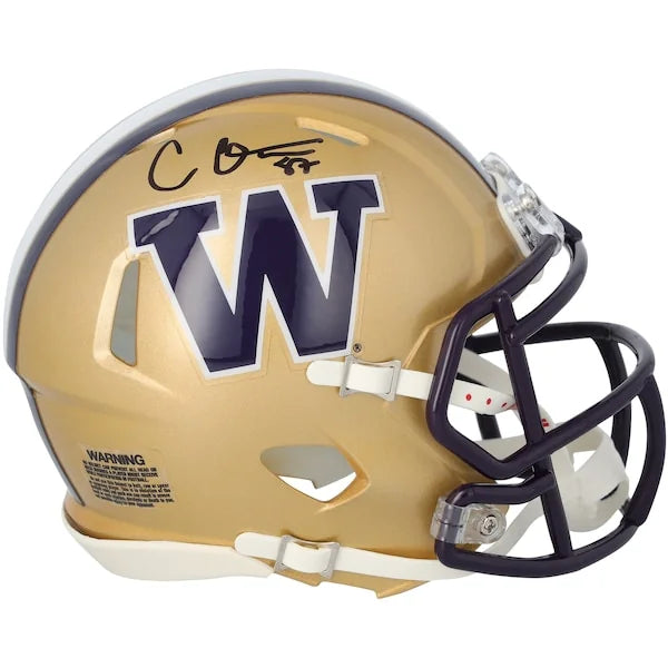 Cade Otton Signed Washington Huskies Riddell Speed Mini Helmet