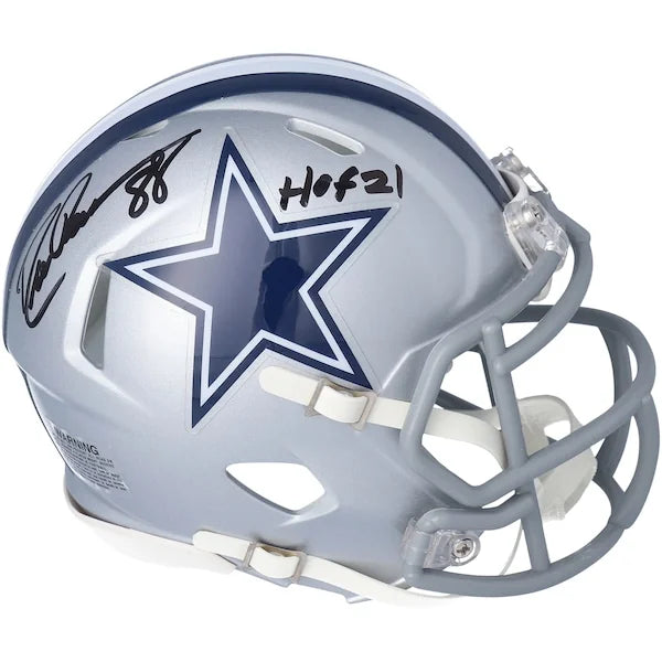 Drew Pearson Signed Cowboys Mini Helmet | HOF 21 Inscription