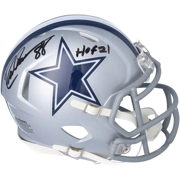 Drew Pearson Signed Cowboys Mini Helmet | HOF 21 Inscription