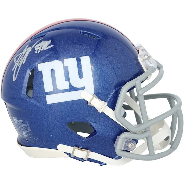 Arvell Reese Signed New York Giants Riddell Mini Helmet | Authenticated