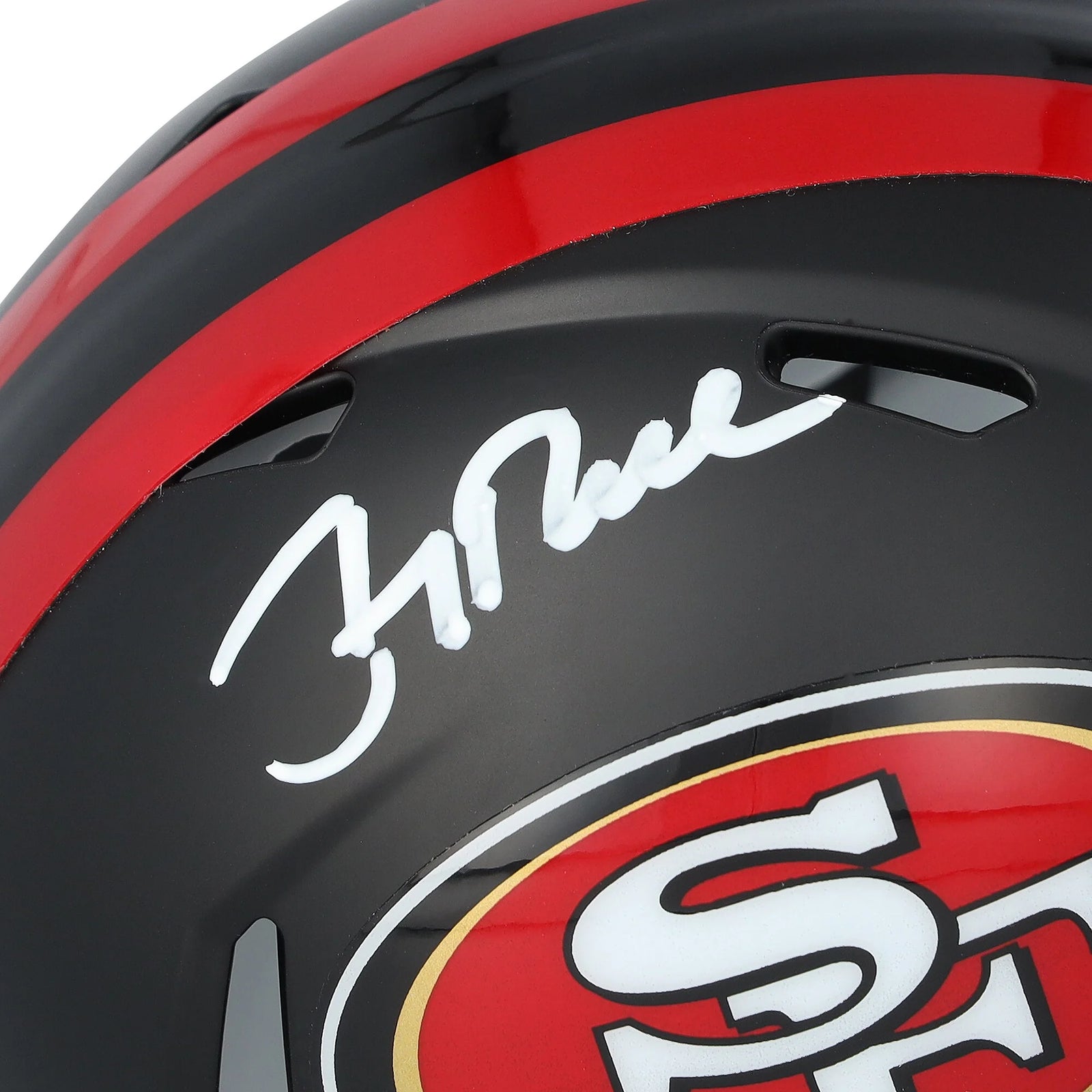 Jerry Rice Signed 49ers Riddell Rivalry Speed Mini Helmet | Authenticated