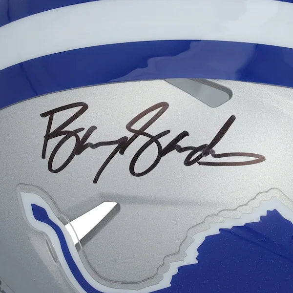 Barry Sanders Signed Detroit Lions Riddell Mini Helmet | 1983-2002 Throwback