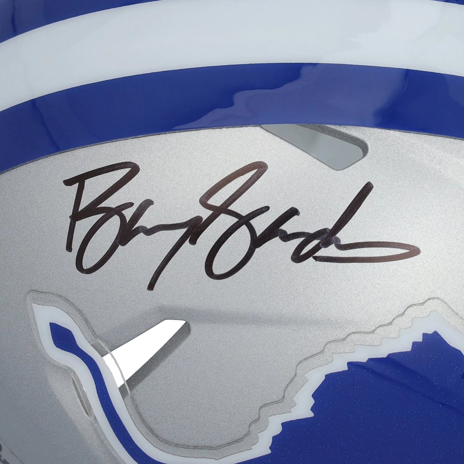 Barry Sanders Signed Detroit Lions Riddell Mini Helmet | 1983-2002 Throwback