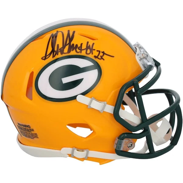 Sterling Sharpe Signed Packers Riddell Mini Helmet | HOF 25 Inscription