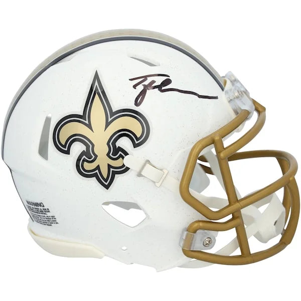 Tyler Shough Signed New Orleans Saints Riddell Mini Helmet | 2025 Alternate