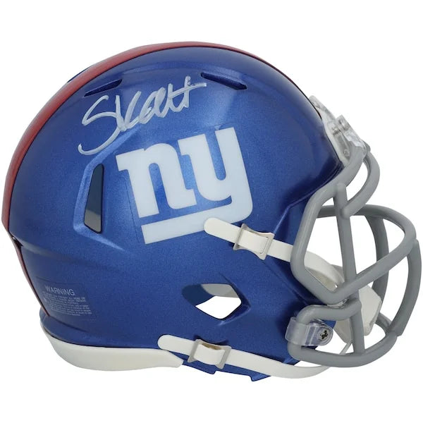 Cam Skattebo Signed Giants Riddell Speed Mini Helmet | Authenticated