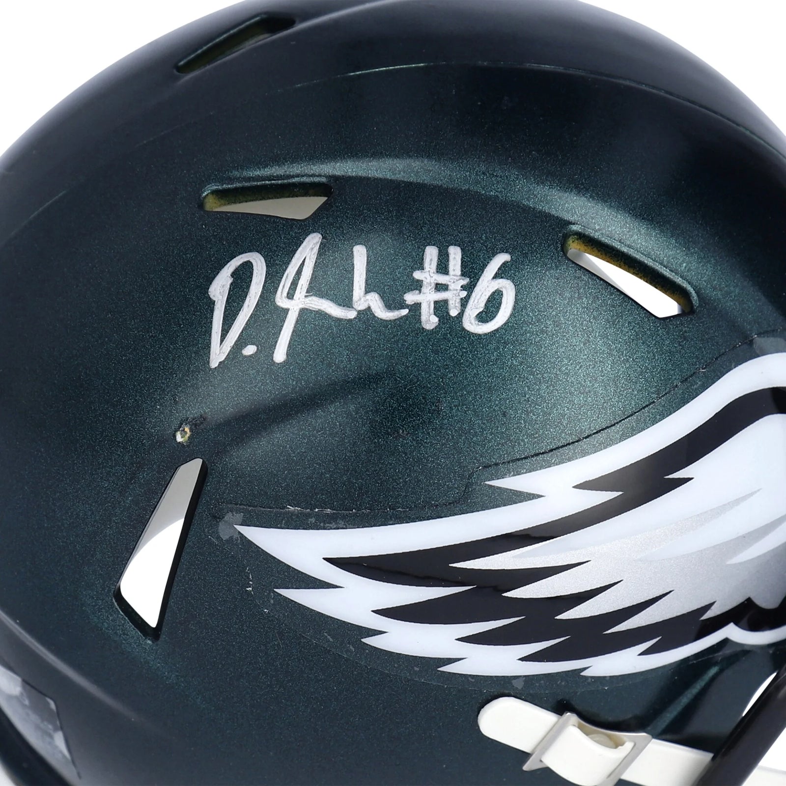 DeVonta Smith Signed Riddell Speed Mini Helmet | Philadelphia Eagles
