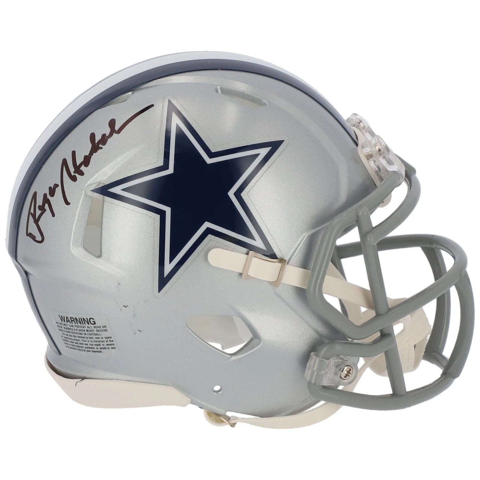 Roger Staubach Signed Riddell Speed Mini Helmet | Dallas Cowboys