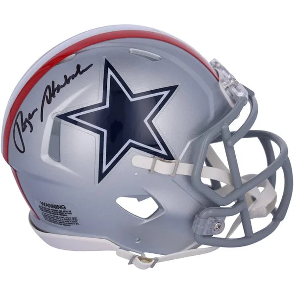 Roger Staubach Signed Dallas Cowboys 1976 Throwback Mini Helmet | WMHLTST0145