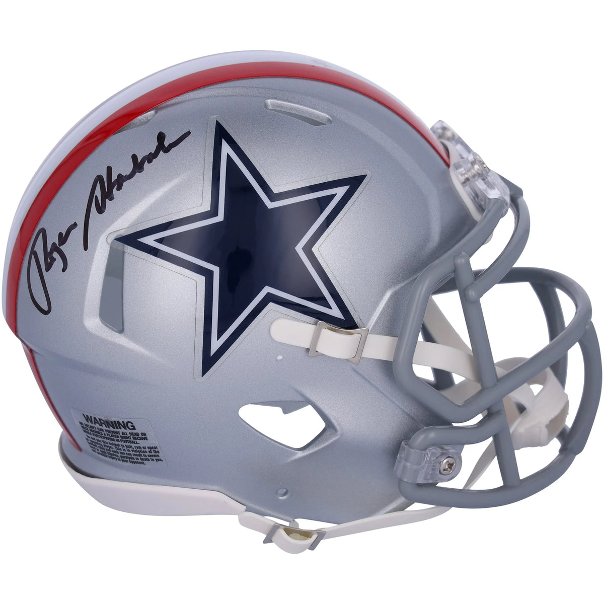 Roger Staubach Signed Dallas Cowboys 1976 Throwback Mini Helmet | WMHLTST0145