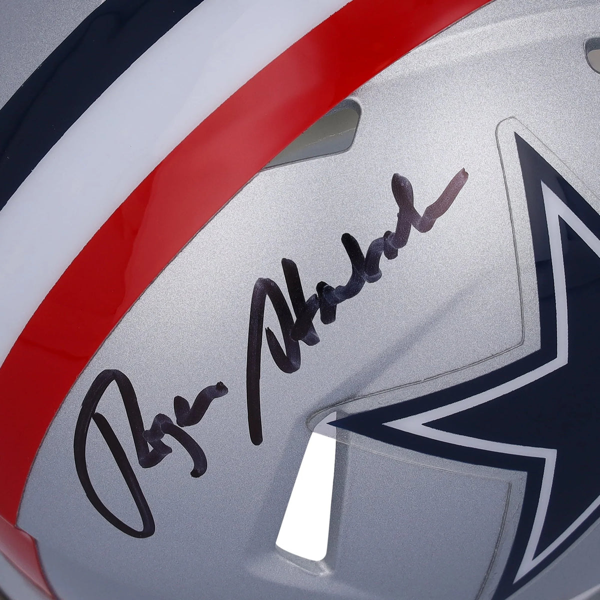 Roger Staubach Signed Dallas Cowboys 1976 Throwback Mini Helmet | WMHLTST0145