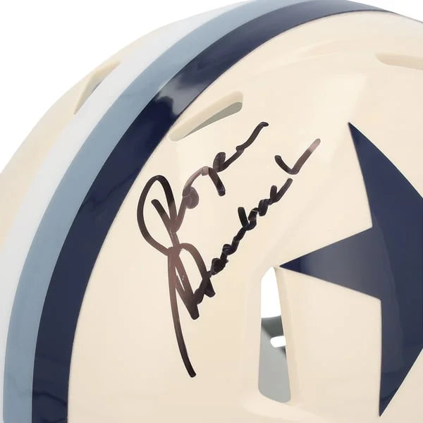 Roger Staubach Signed Dallas Cowboys Riddell Retro Speed Mini Helmet | WMHLTST0250