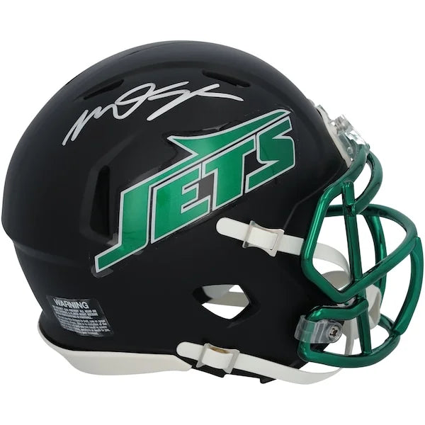 Mason Taylor Signed Jets Black Alternate Speed Mini Helmet | Authenticated