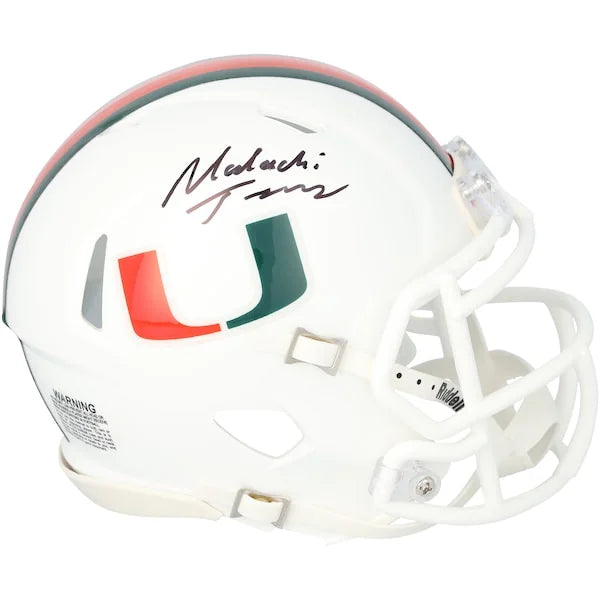 Malachi Toney Signed Miami Hurricanes Riddell Speed Mini Helmet | Authenticated