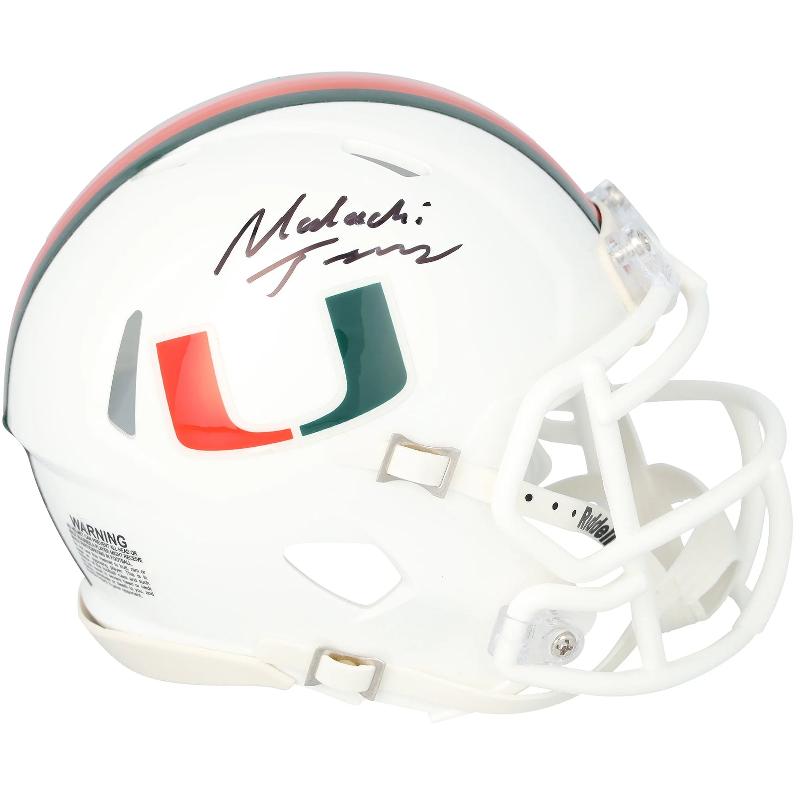 Malachi Toney Signed Miami Hurricanes Riddell Speed Mini Helmet | Authenticated