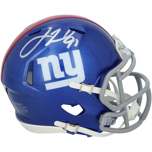 Justin Tuck Signed New York Giants Riddell Speed Mini Helmet | Authenticated