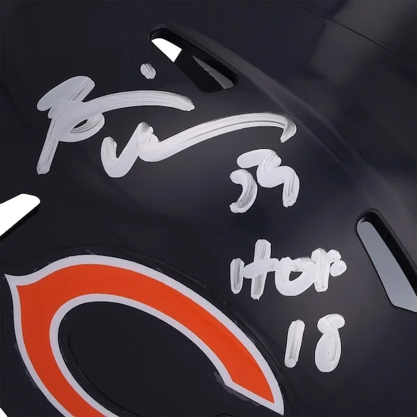 Brian Urlacher Signed Riddell Mini Helmet | HOF 18 Inscription