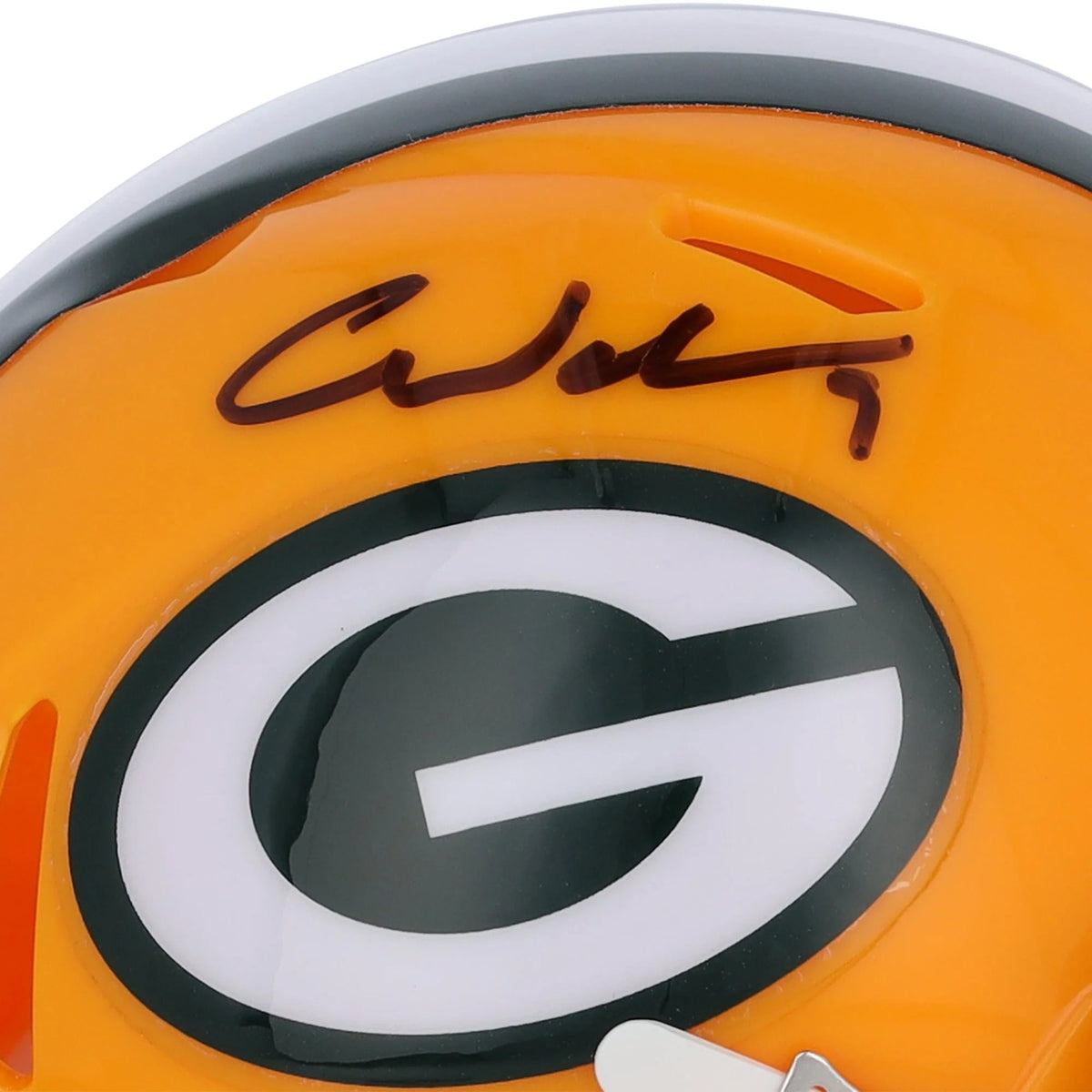 Christian Watson Signed Packers Riddell Speed Mini Helmet | Authenticated | WMHLTWA0116