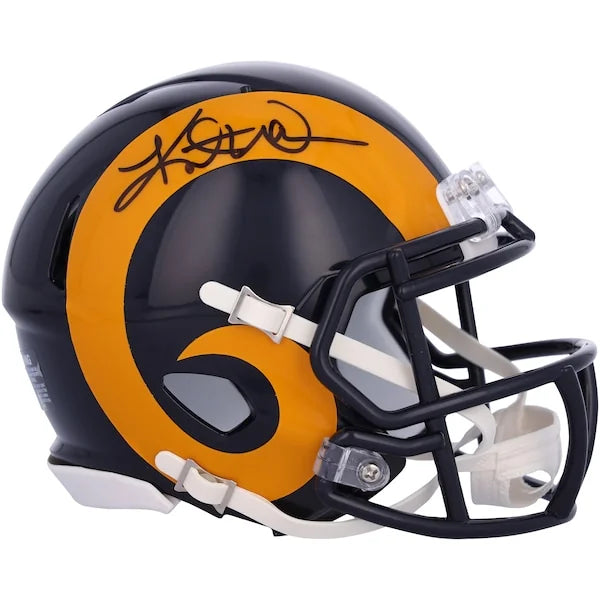 Kurt Warner Signed St. Louis Rams Throwback Mini Helmet | 1981-1999