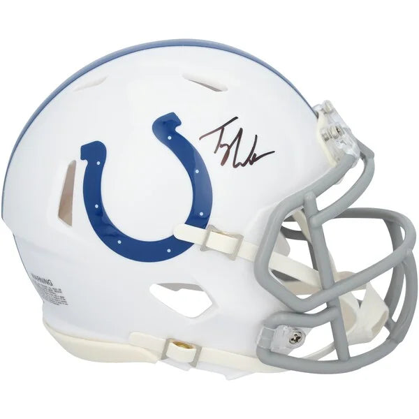 Tyler Warren Signed Colts Riddell Speed Mini Helmet | Authenticated
