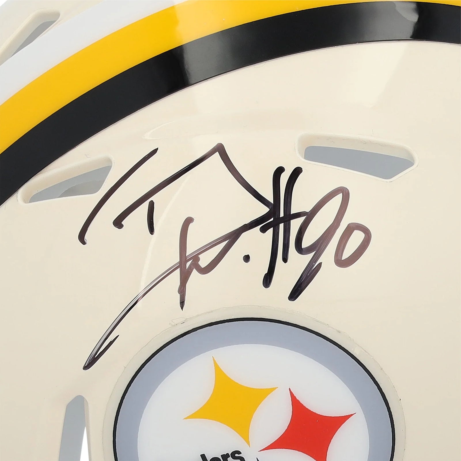 T.J. Watt Signed Riddell Retro Speed Mini Helmet | Pittsburgh Steelers