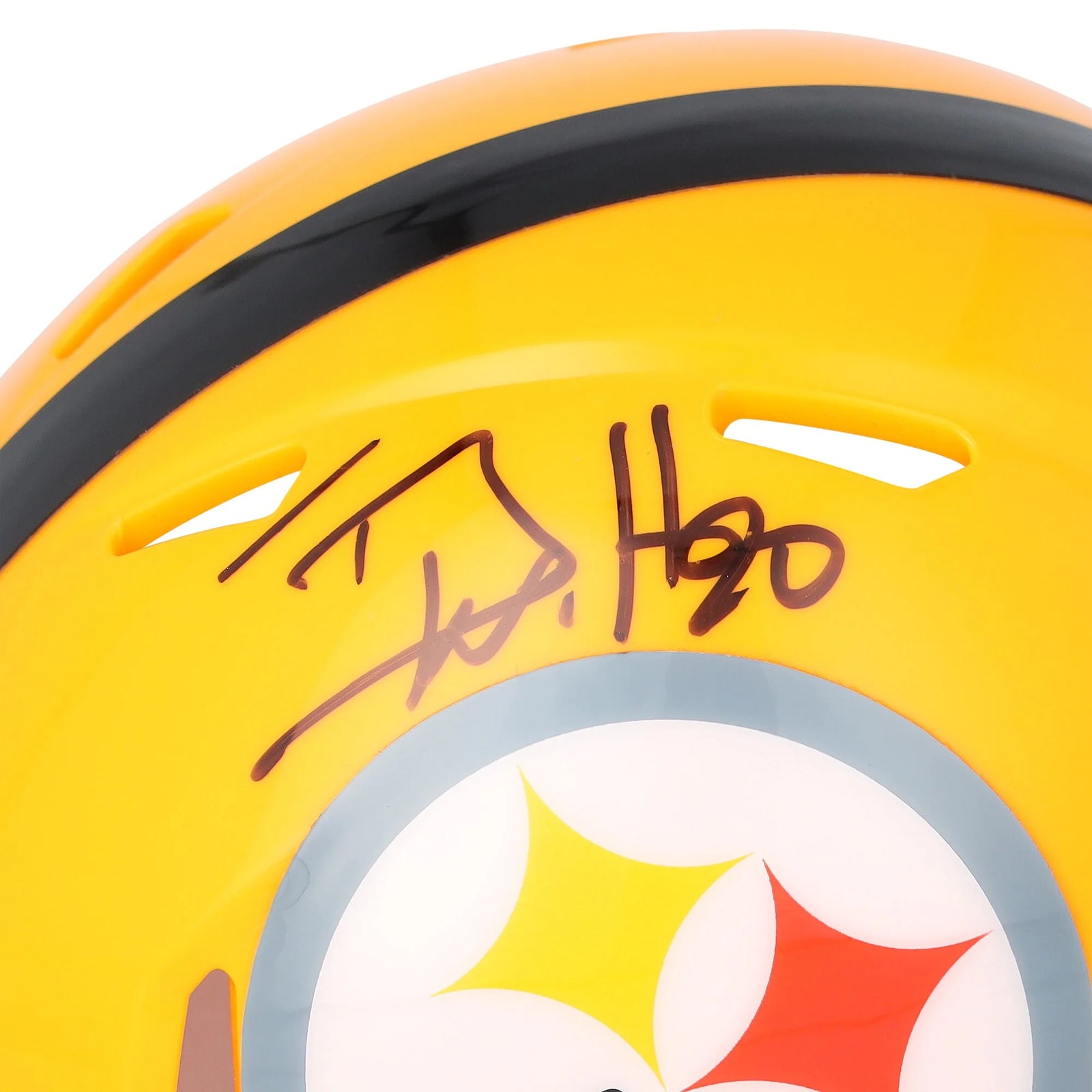 T.J. Watt Signed Riddell Gold Throwback Speed Mini Helmet | Pittsburgh Steelers