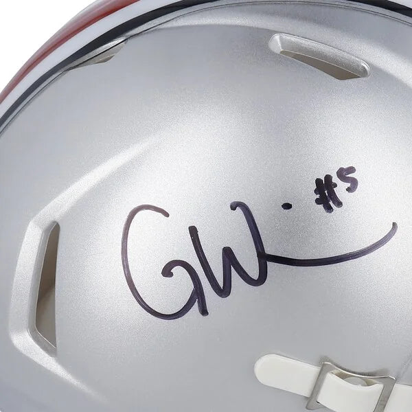 Garrett Wilson Signed Ohio State Buckeyes Mini Helmet | Riddell Speed